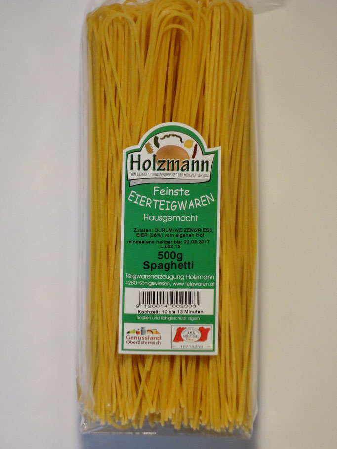 Holzmann Feinste Eierteigwaren Spaghetti 500g
