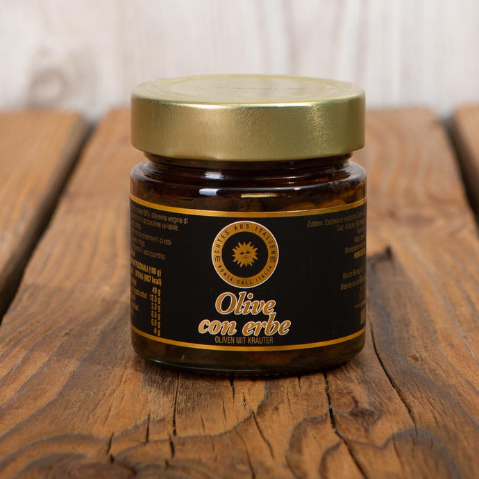 Gutes aus Italien Olive con erbe