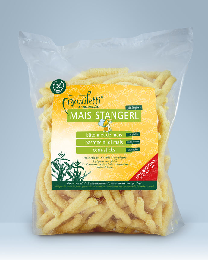 Moniletti Manufaktur Mais-Stangerl 100% Bio Mais aus Österreich 200g